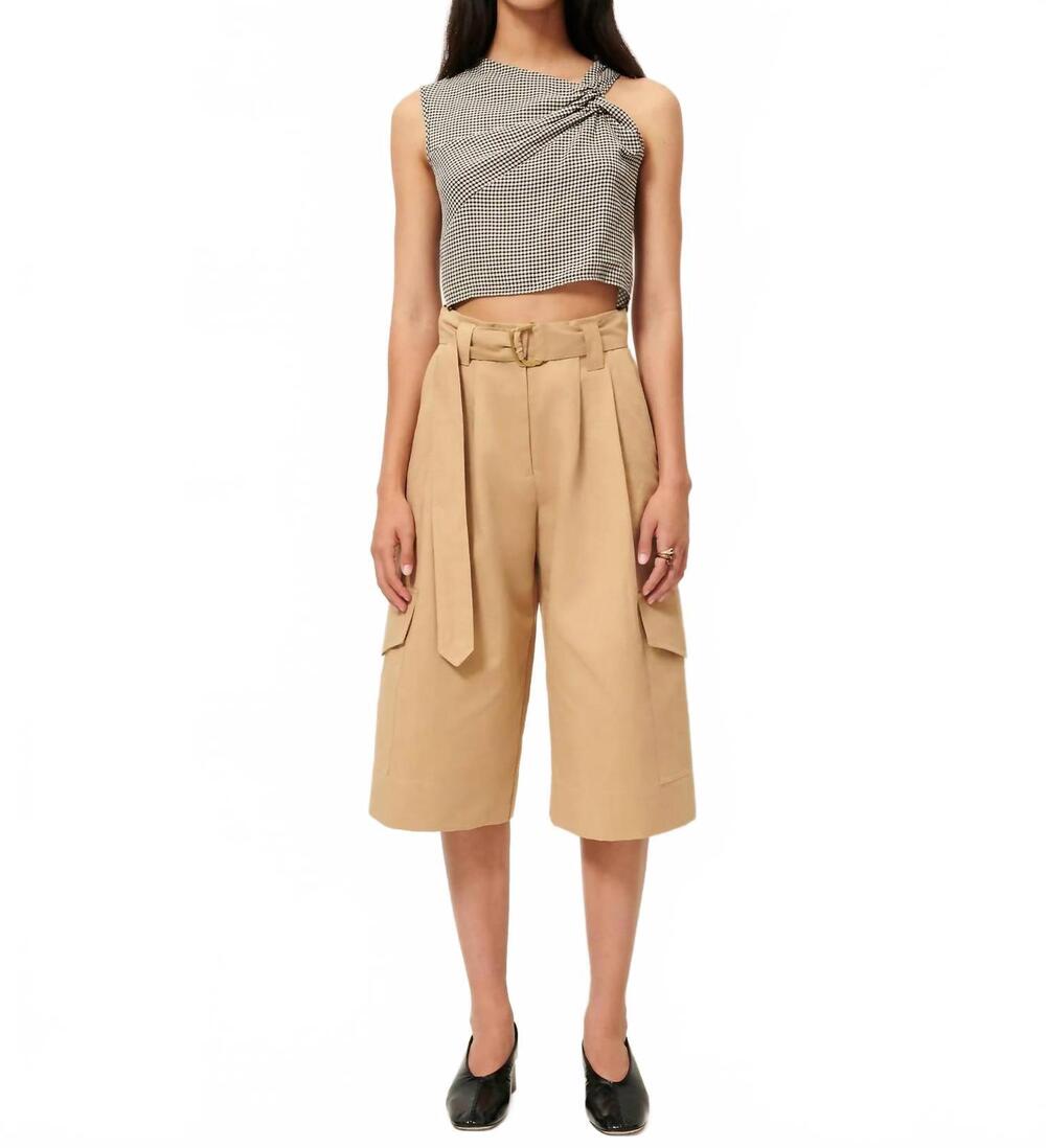 NEW SESSUN marco bermuda short in cajou
